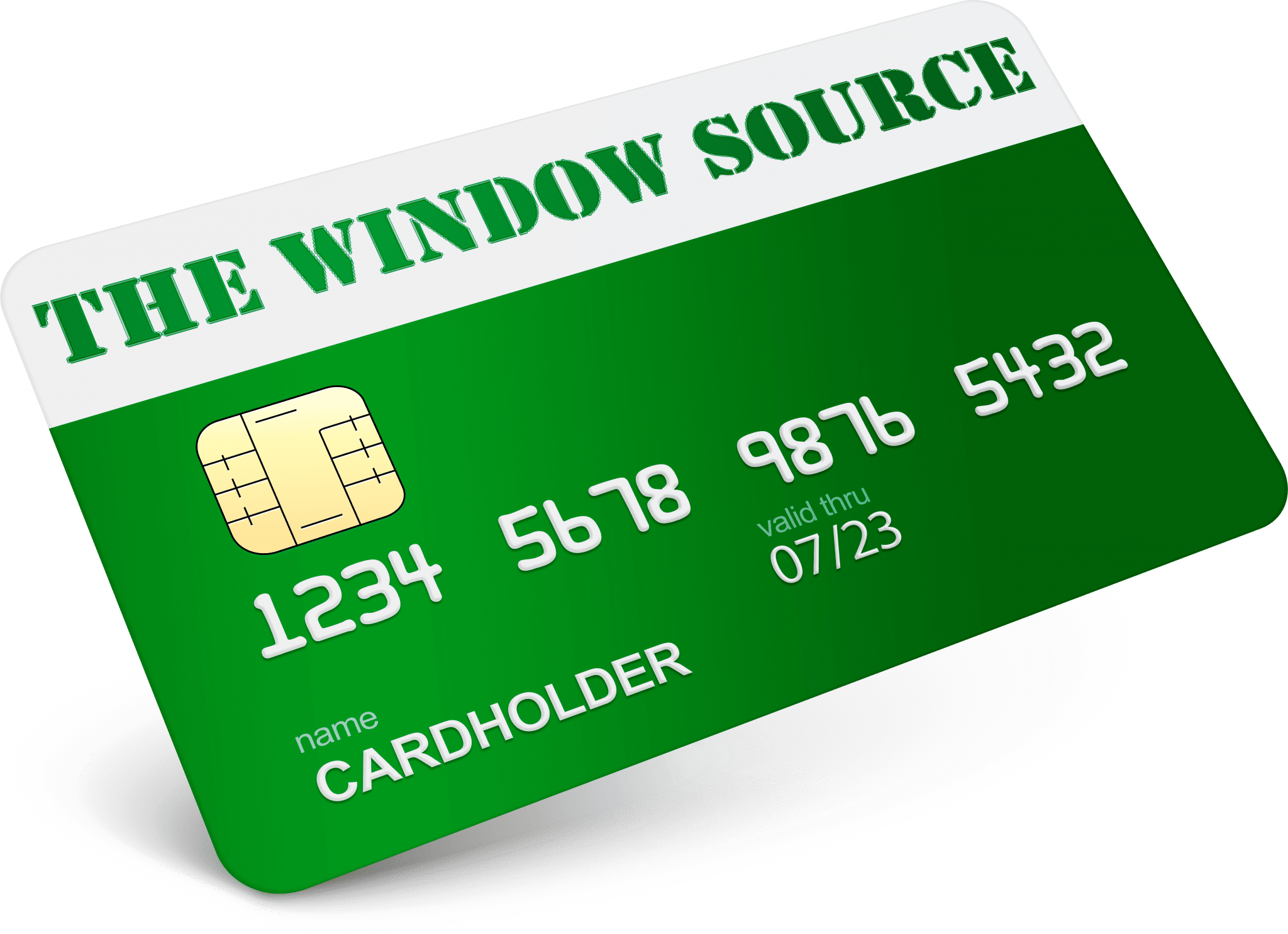 Make easy monthly payments with the Window Source credit card.